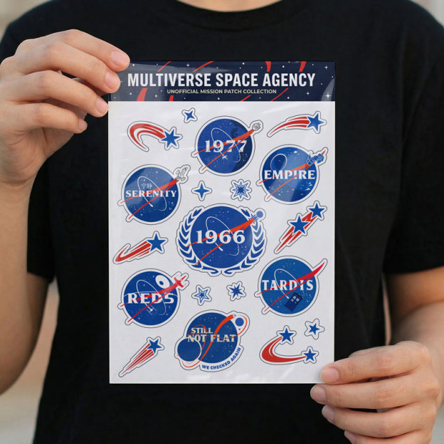 Multiverse Space Agency Mission Patches Geek Sticker Set