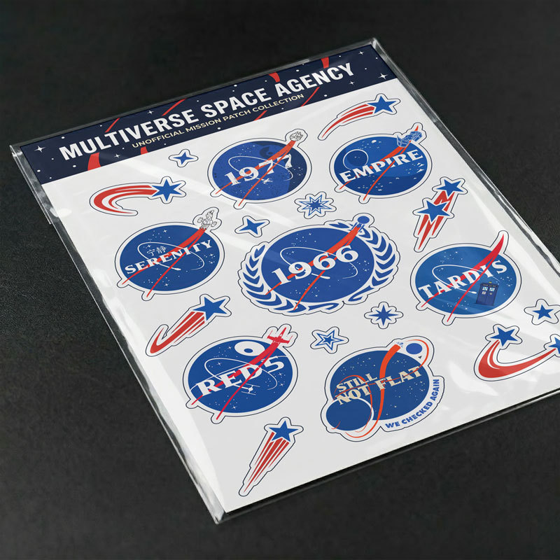 Multiverse Space Agency Mission Patches Geek Sticker Set