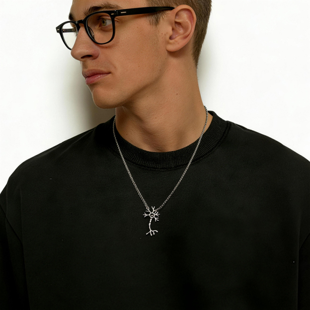 Neuron Geek Sculptural Necklace