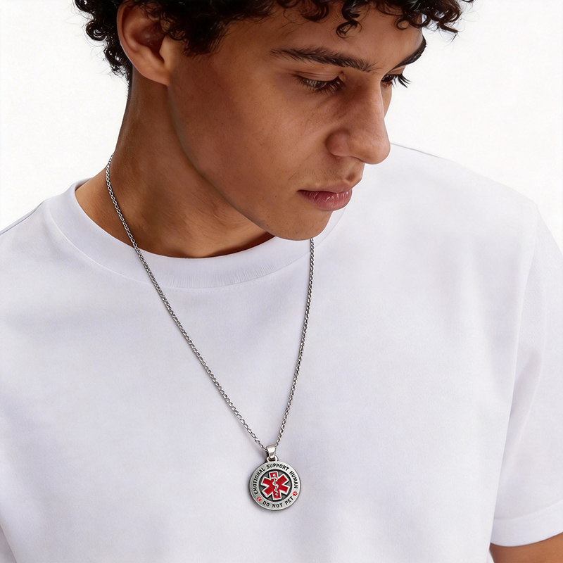 Emotional Support Human Geek Sculptural Necklace