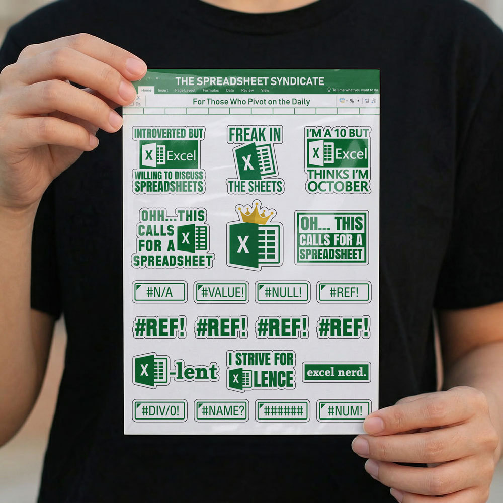 Spreadsheet Society Geek Sticker Set
