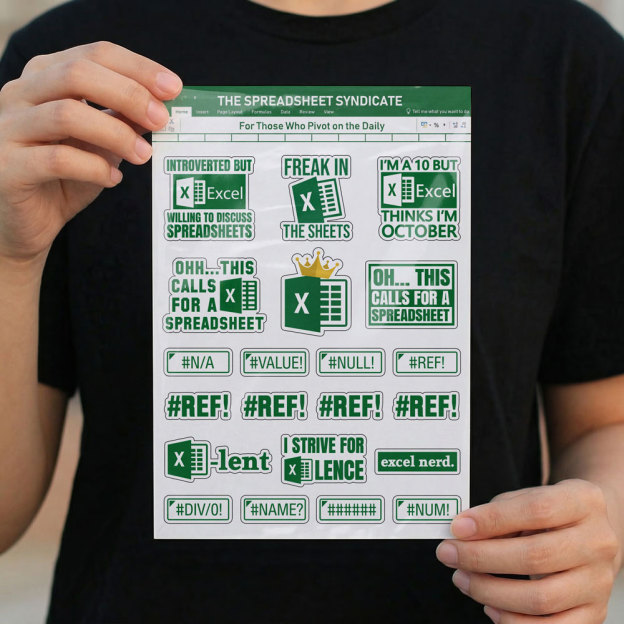 Spreadsheet Society Geek Sticker Set