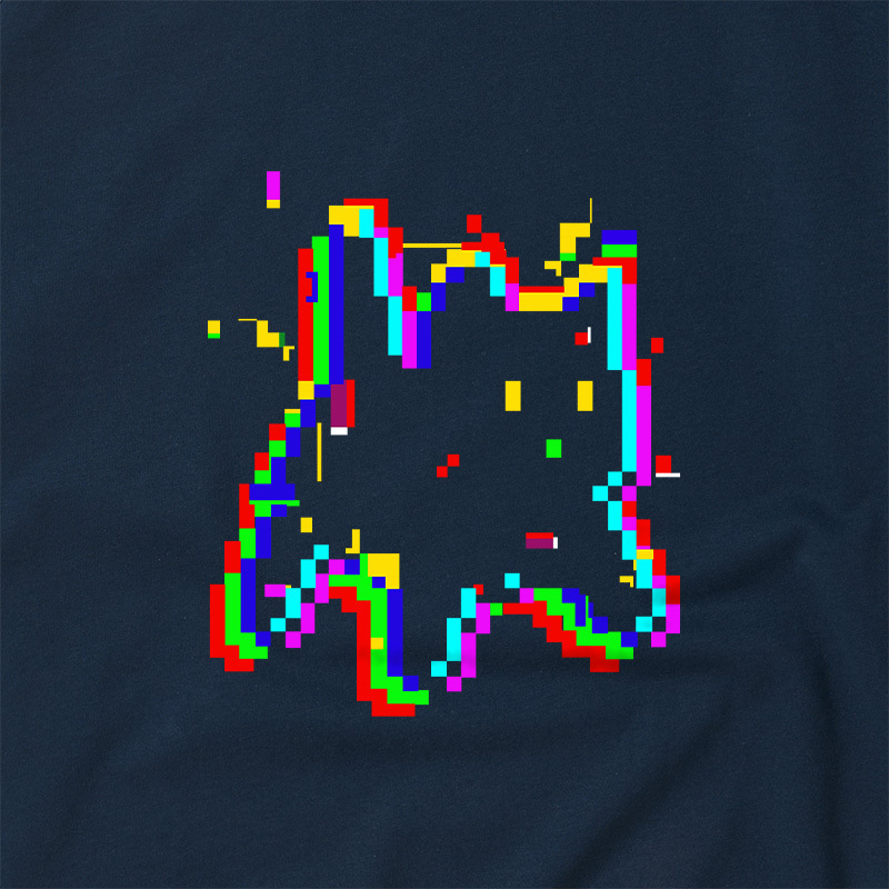 8 Glitch Geek Retro Raglan T-Shirt