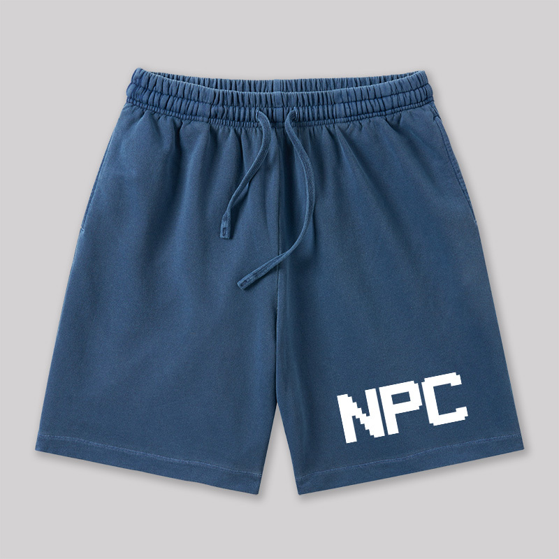 NPC Funny Geeky Washed Shorts