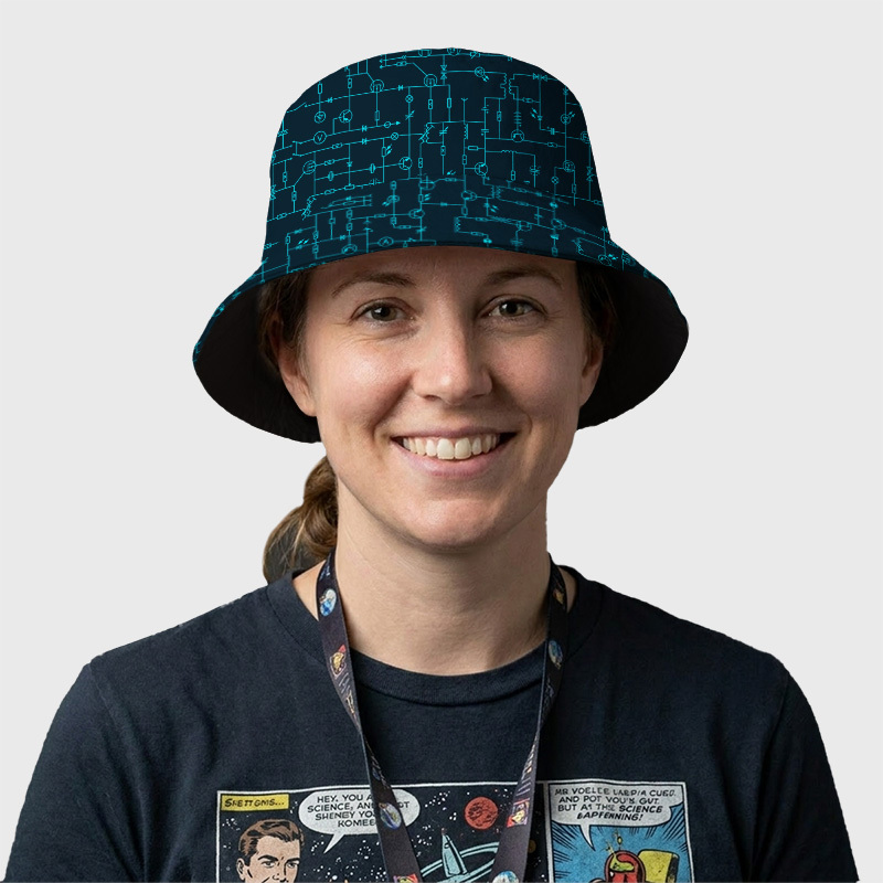 Electronic Components Arrow Dark Blue Geek Bucket Hat