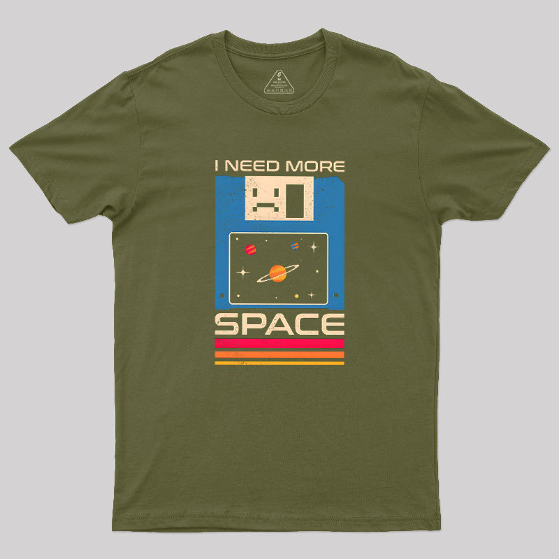 I Need More Space Retro Floppy Disk Geek T-Shirt