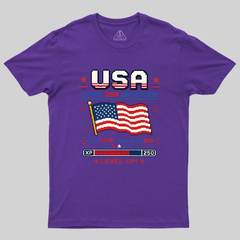 USA Level Up Geek T-Shirt