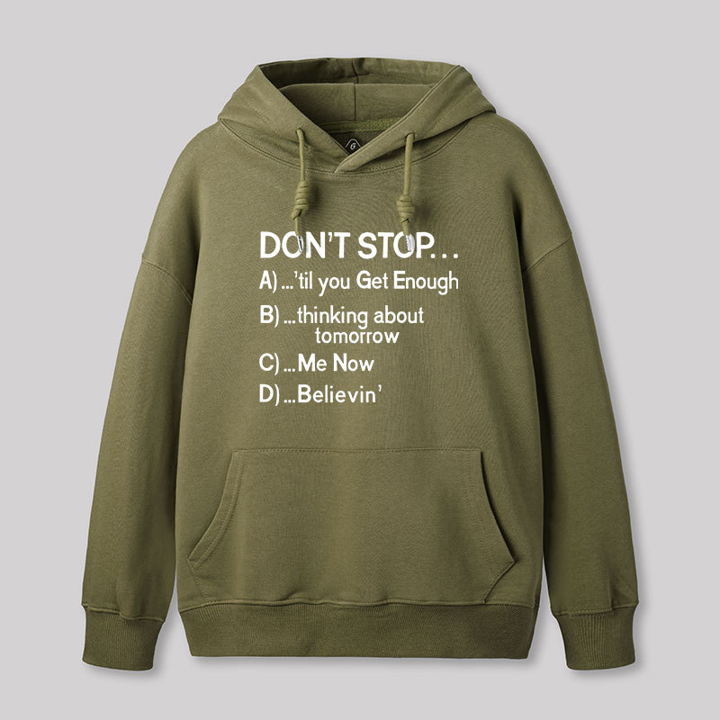 Don't Stop 80s Songs Multiple Choice Geek Hoodie