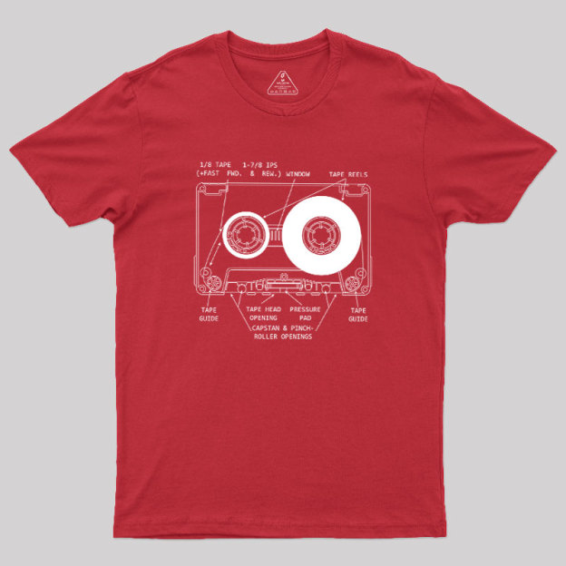 Anatomy of a Cassette Tape Geek T-Shirt