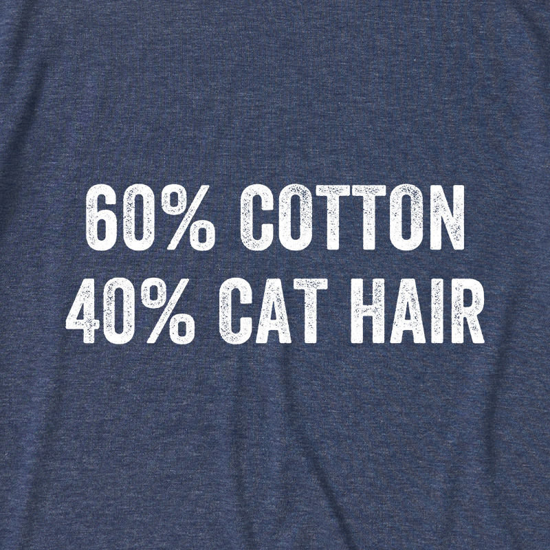 60 Cotton 40 Cat Hair Ultra Soft Heather Tee