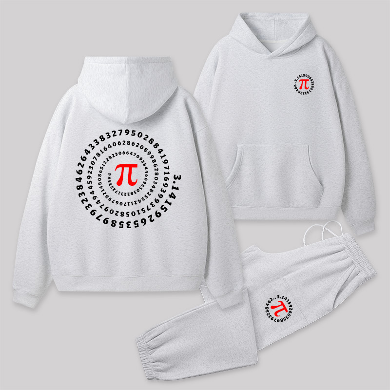 Infinite Circle Front and Back Printed Geek Fleece Hoodie Set