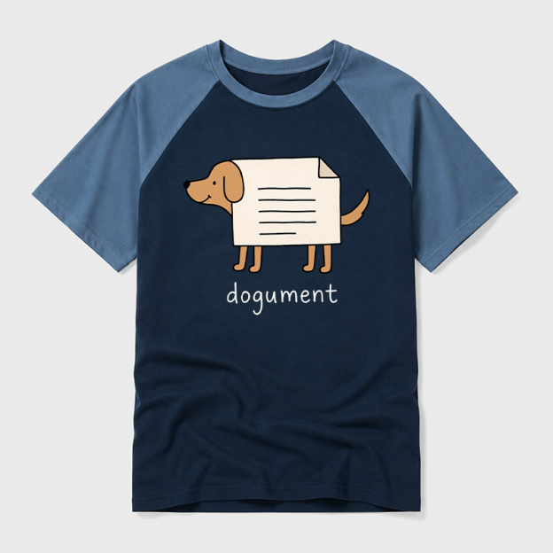 Dogument Geek Retro Raglan T-Shirt