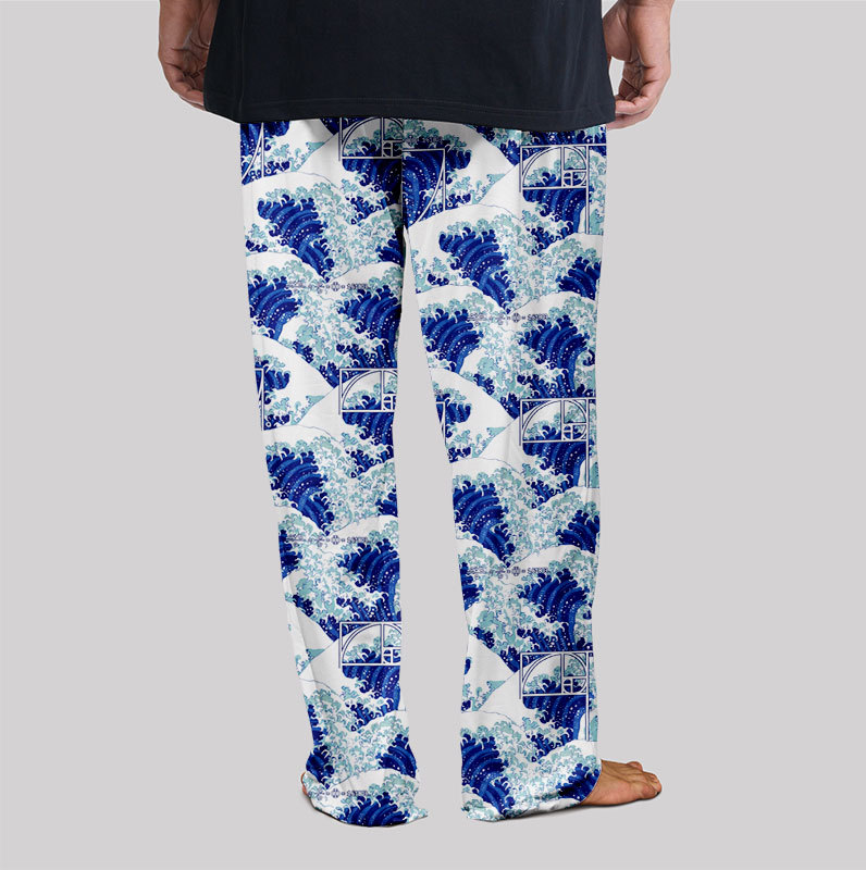 Fibonacci Waves Geek Loungewear Pants