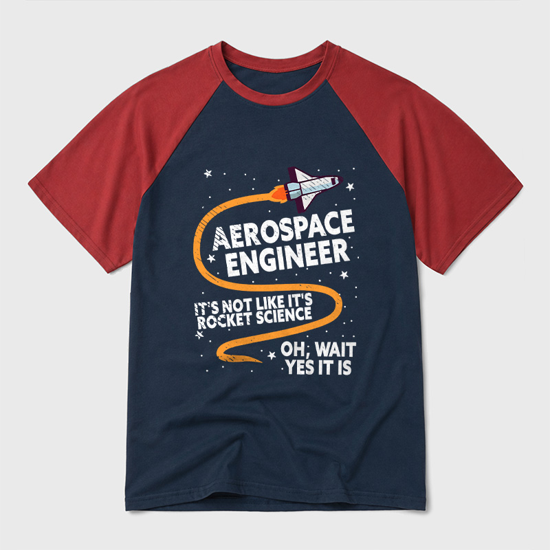 Aerospace Engineer Rocket Geek Retro Raglan T-Shirt