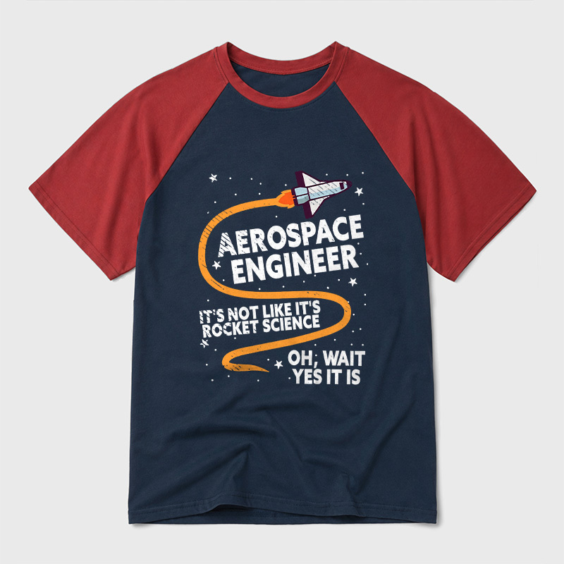 Aerospace Engineer Rocket Geek Retro Raglan T-Shirt