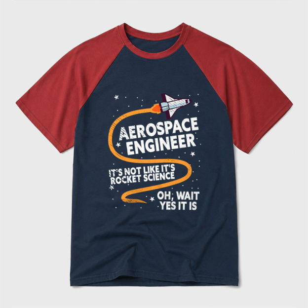 Aerospace Engineer Rocket Geek Retro Raglan T-Shirt