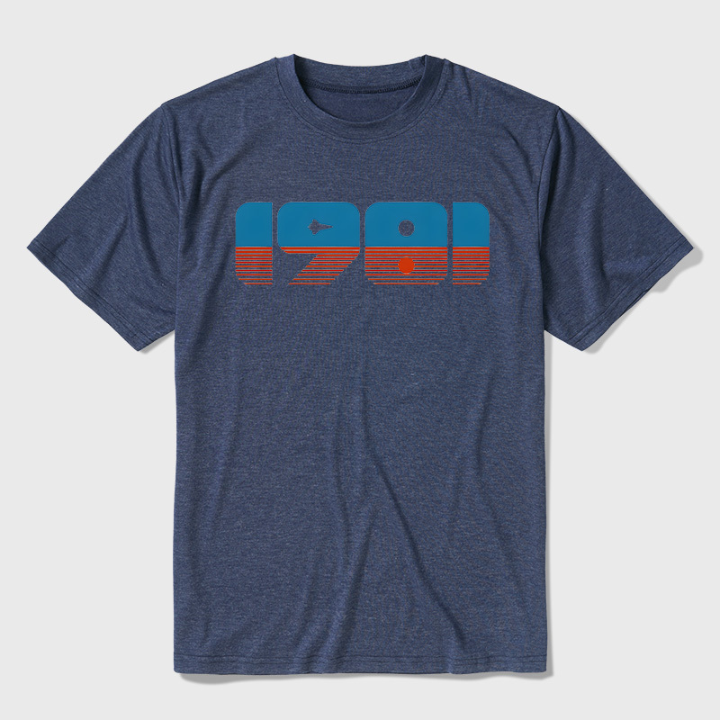 80s Space Age Mission Ultra Soft Heather Tees