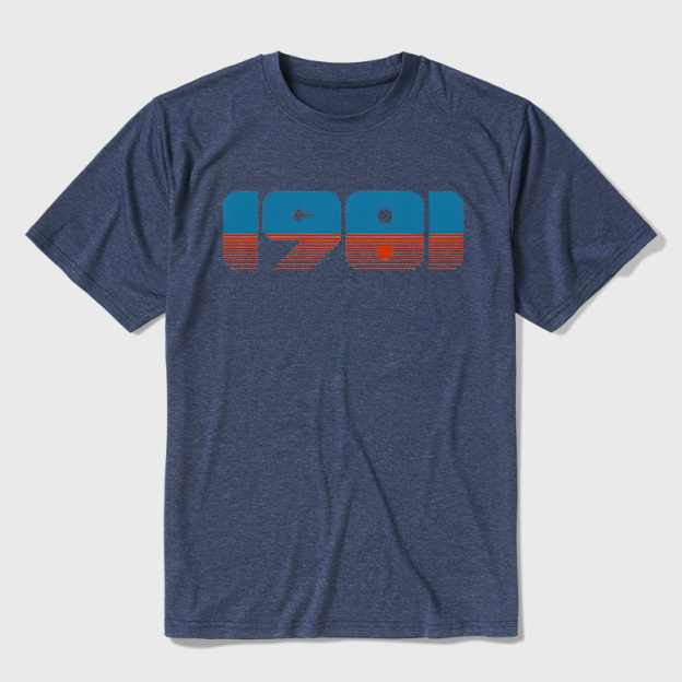 80s Space Age Mission Ultra Soft Heather Tees