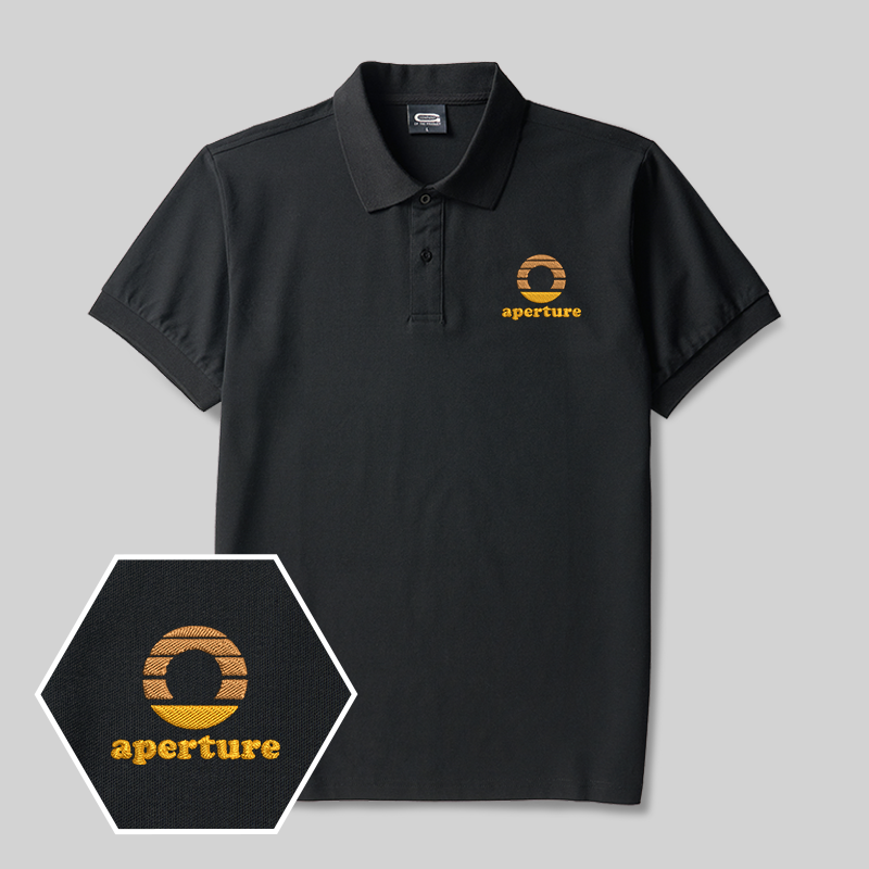 Aperture Geek Embroidered Polo Shirts