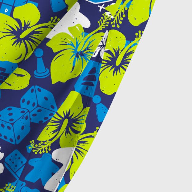 Board Game Hawaii Hibiscus Geek Tiered Cami Maxi Dress