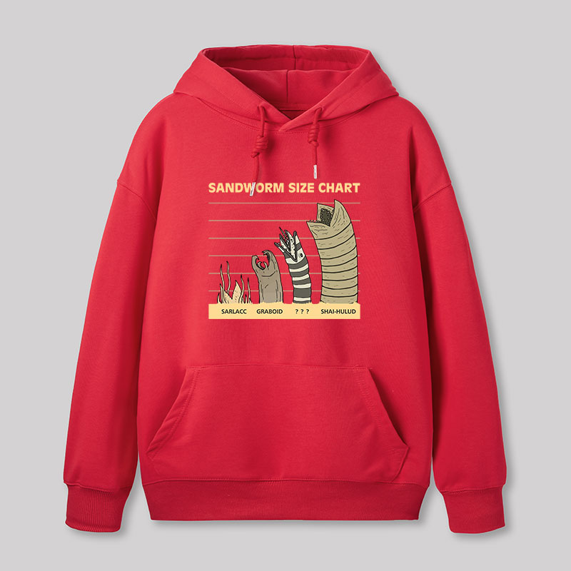 Sandworm Size Chart Geek Hoodie