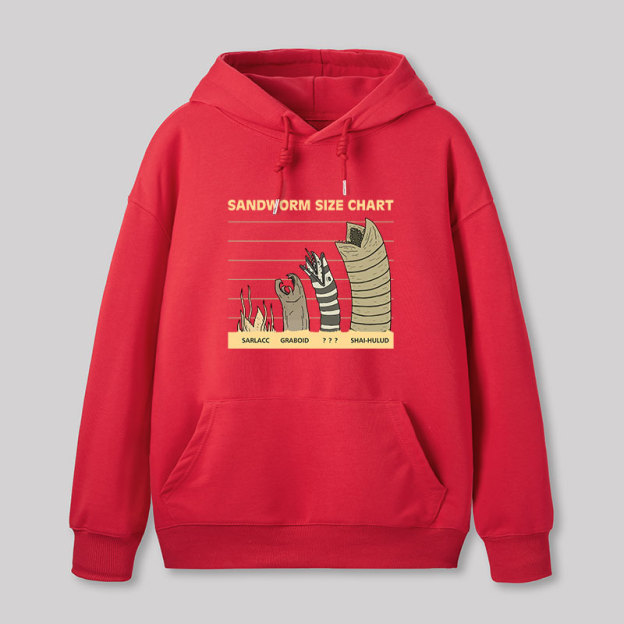 Sandworm Size Chart Geek Hoodie