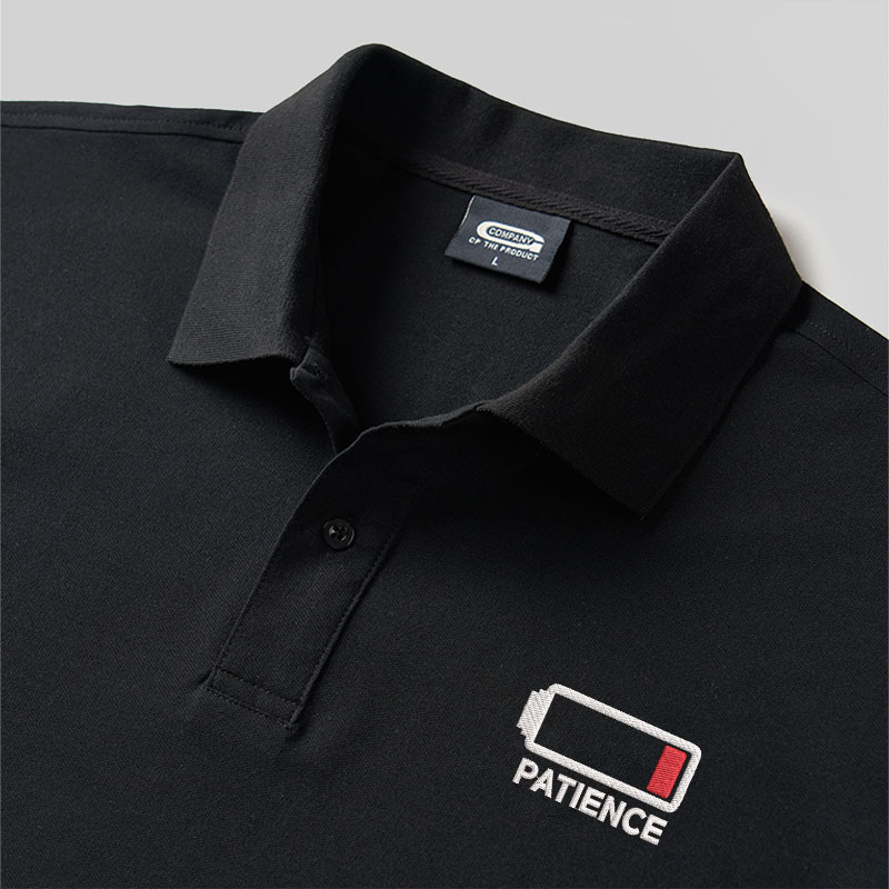 Patience Geek Embroidered Polo Shirt