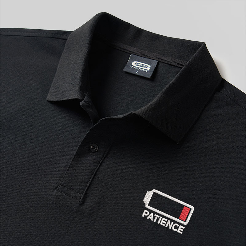 Patience Geek Embroidered Polo Shirt