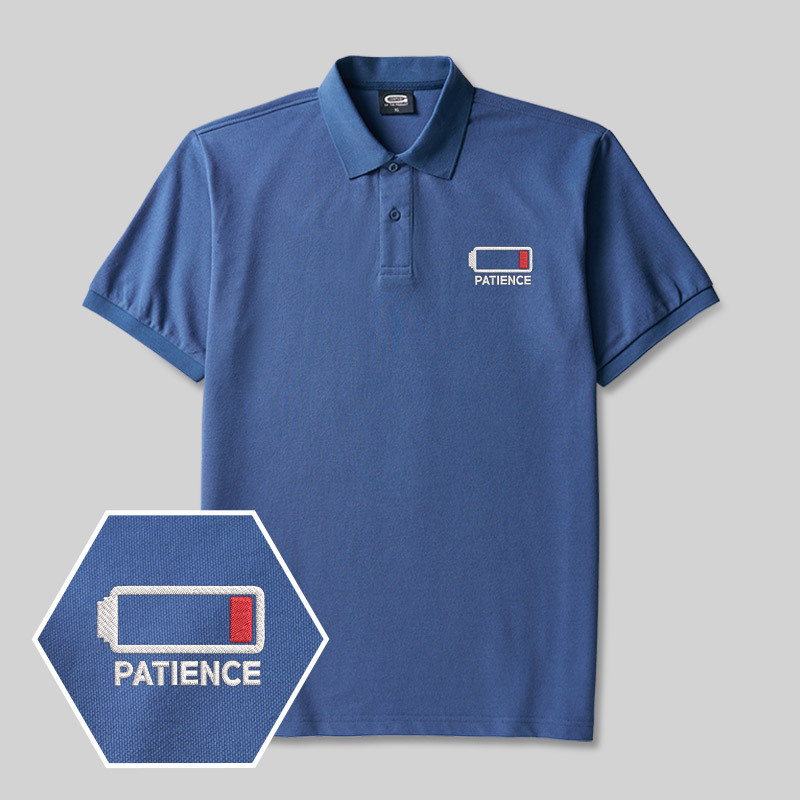 Patience Geek Embroidered Polo Shirt
