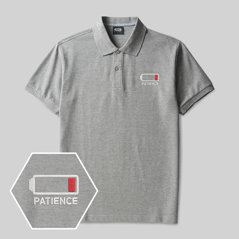 Patience Geek Embroidered Polo Shirt