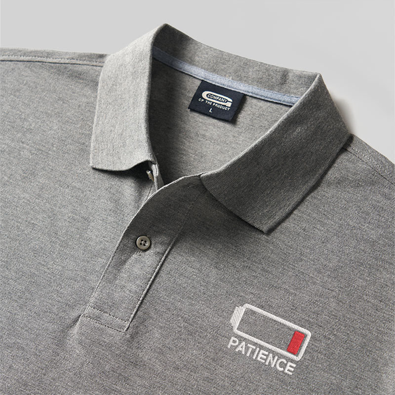 Patience Geek Embroidered Polo Shirt