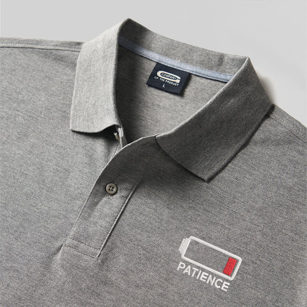Patience Geek Embroidered Polo Shirt