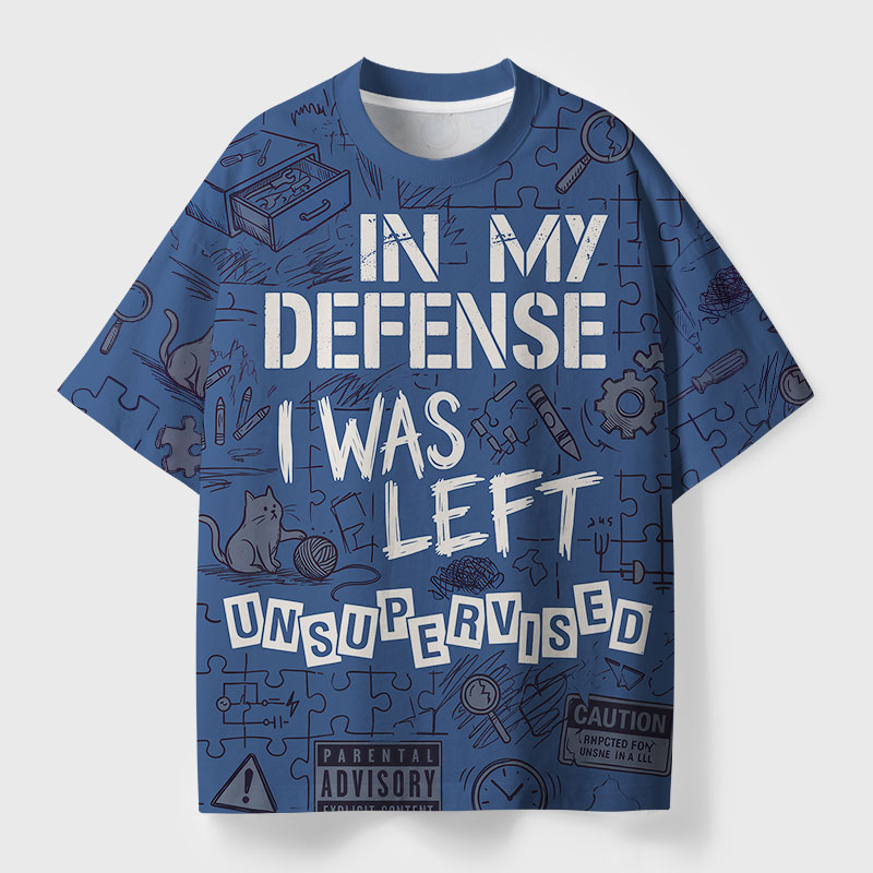I Was Left Unsupervised Geek All-Over Print T-Shirt