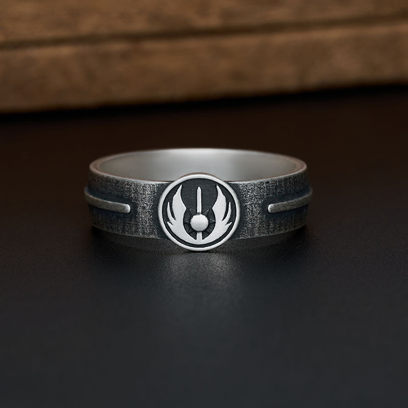 Geeksoutfit Galactic Empire Sterling Silver Band Ring for Sale online