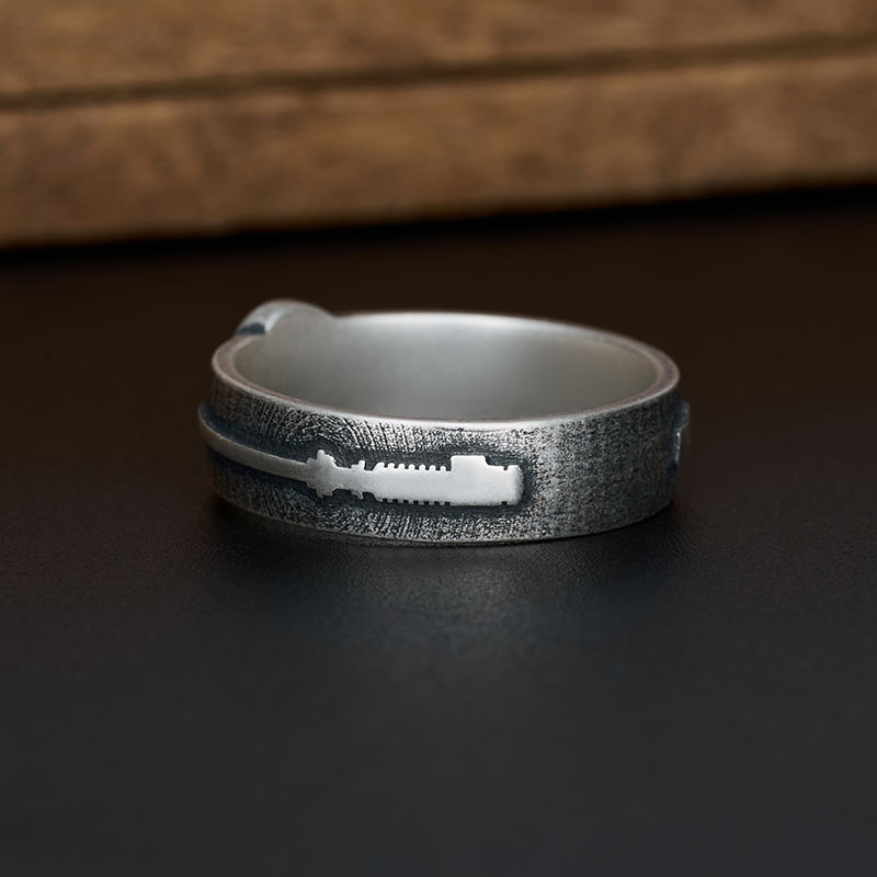 Jedi Faith Geek Silver Band Ring