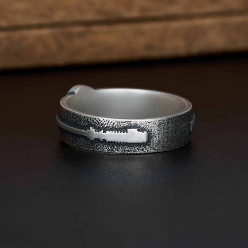 Jedi Faith Geek Silver Band Ring