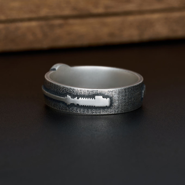 Jedi Faith Geek Silver Band Ring