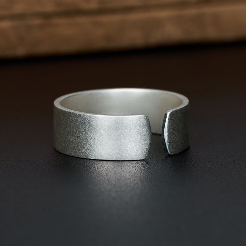 TARDIS Geek Silver Band Ring