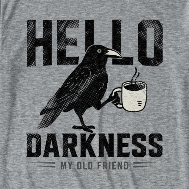 Raven Crow Coffee Ultra Soft Heather Tee