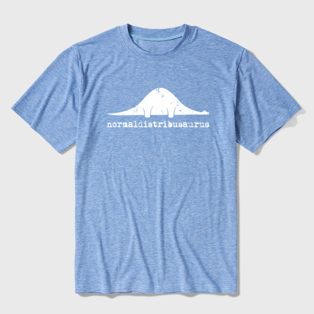 Normal Distribution Dinosaur Ultra Soft Heather Tee