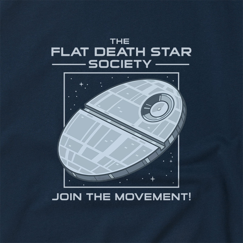 The Flat Death Star Society Geek Retro Raglan T-Shirt