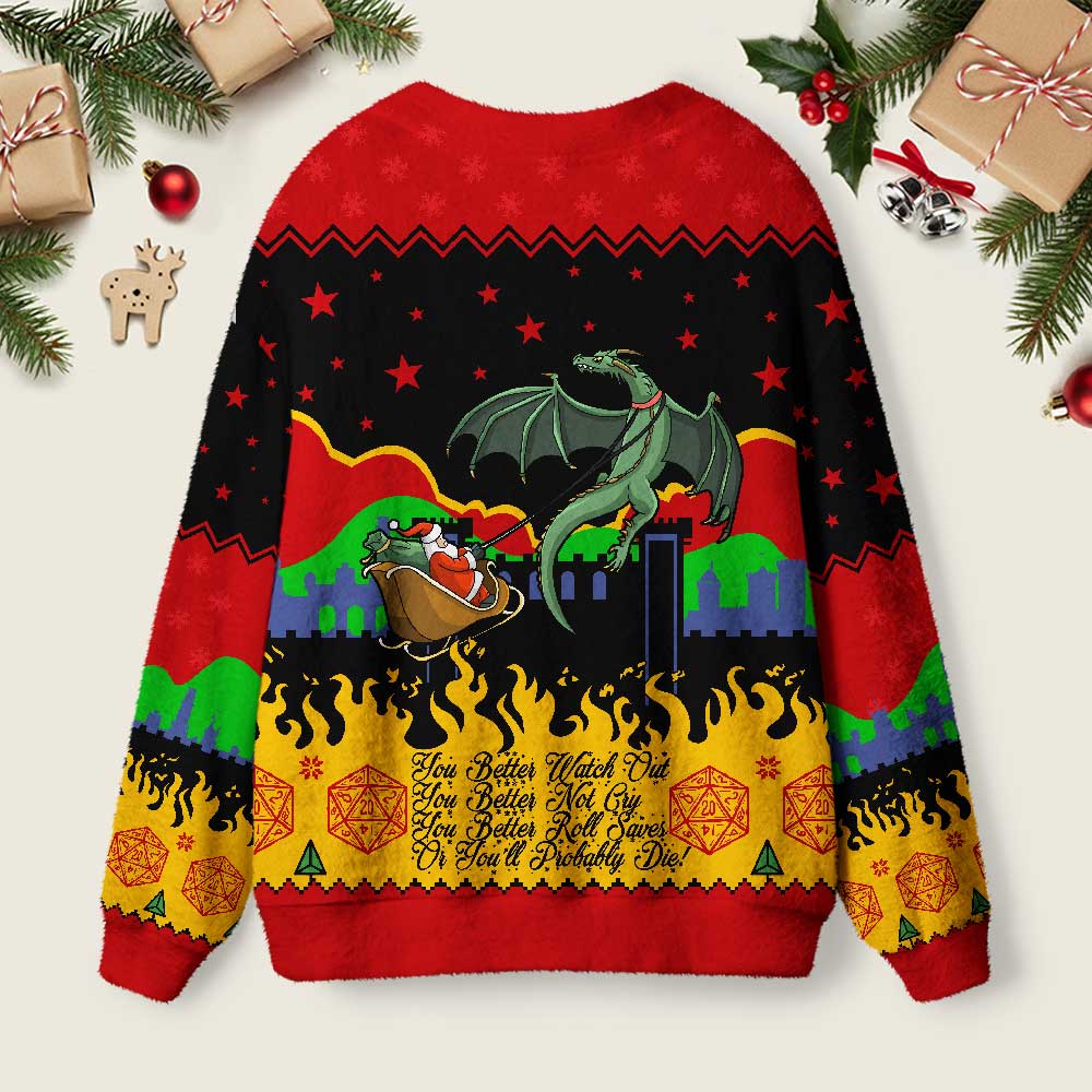 Christmas D20 Lover Geek Ugly Cardigan Sweaters