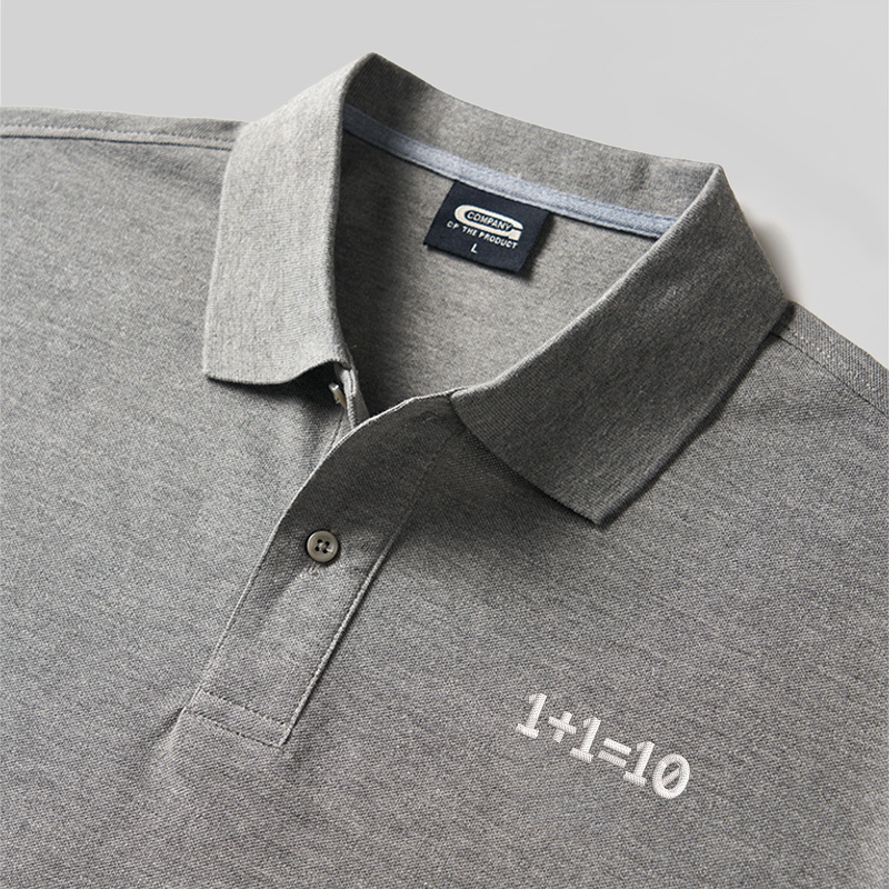 Binary Genius Geek Embroidered Polo Shirt