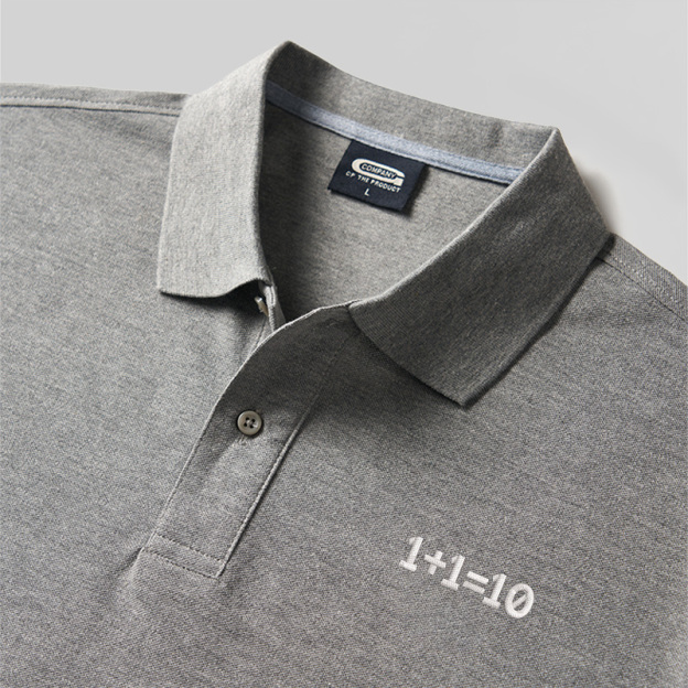 Binary Genius Geek Embroidered Polo Shirt