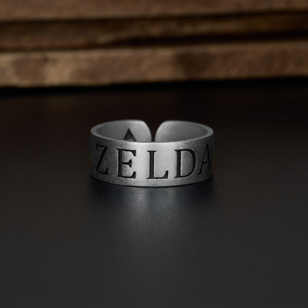 ZELDA Geek Silver Band Ring