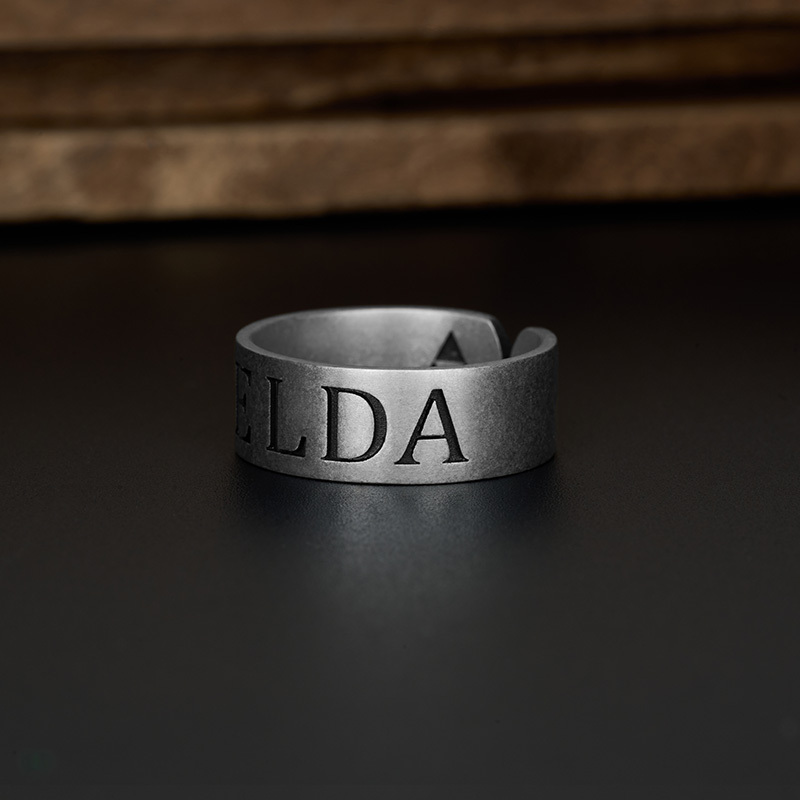 ZELDA Geek Silver Band Ring