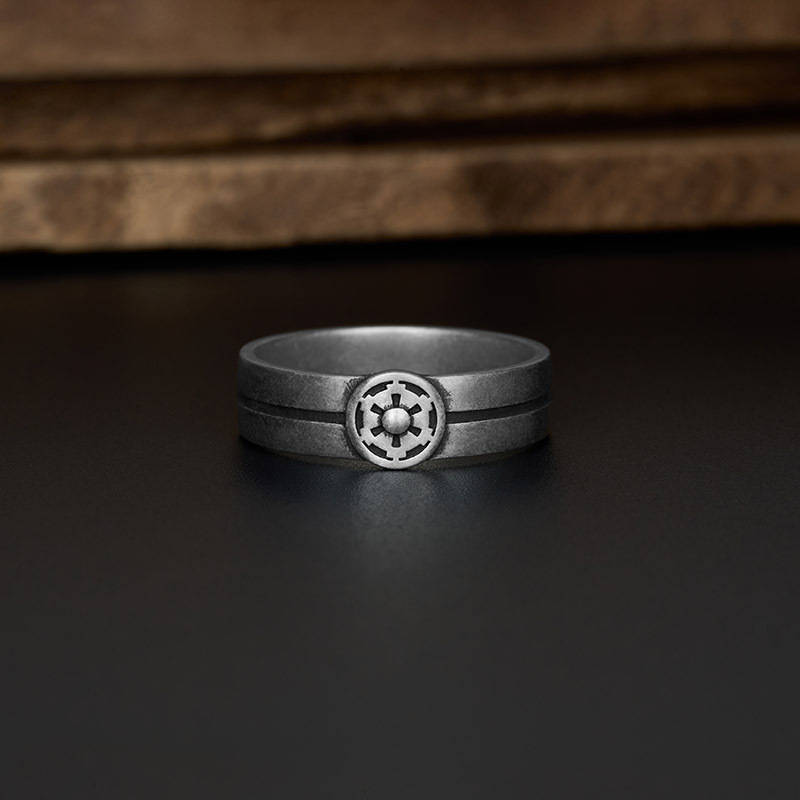 Geeksoutfit Galactic Empire Sterling Silver Band Ring for Sale online