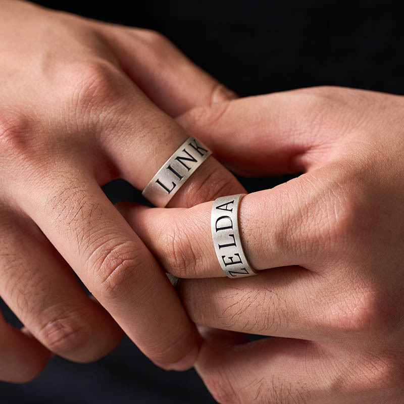 ZELDA Geek Silver Band Ring