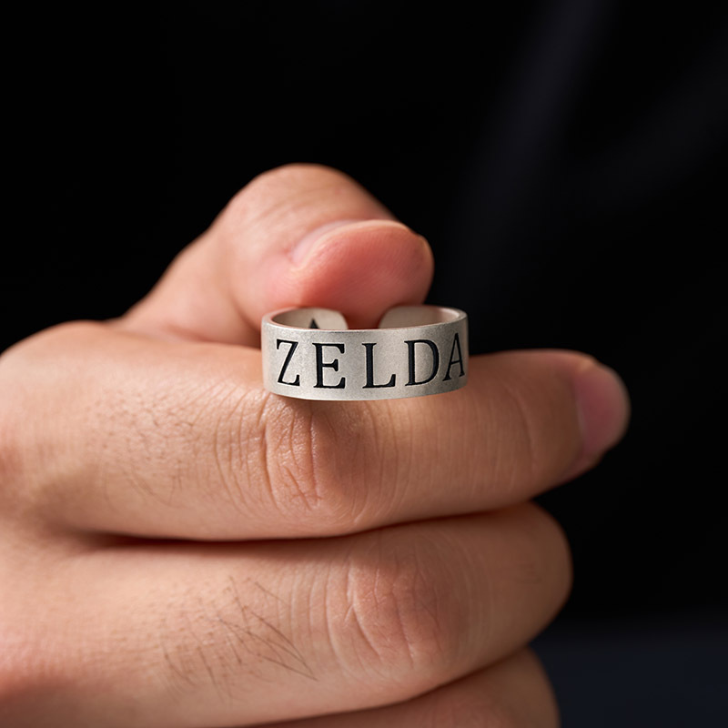 ZELDA Geek Silver Band Ring