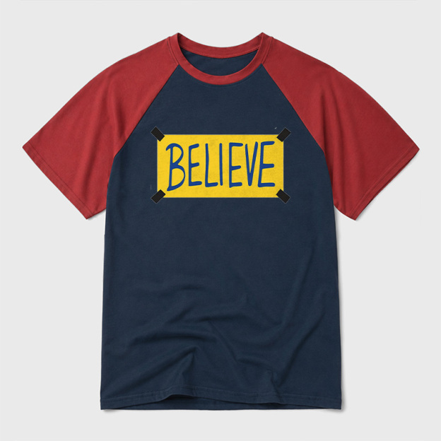 Believe Geek Retro Raglan T-Shirt